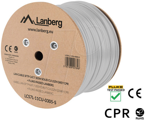 5901969427646 - bulk cable - 305 m - pantone cool grey 5C - Grau - 305 meter