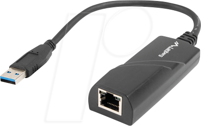 Image of Lanberg NC-1000-01 USB 3.0 RJ45 1G Ethernet Adapter