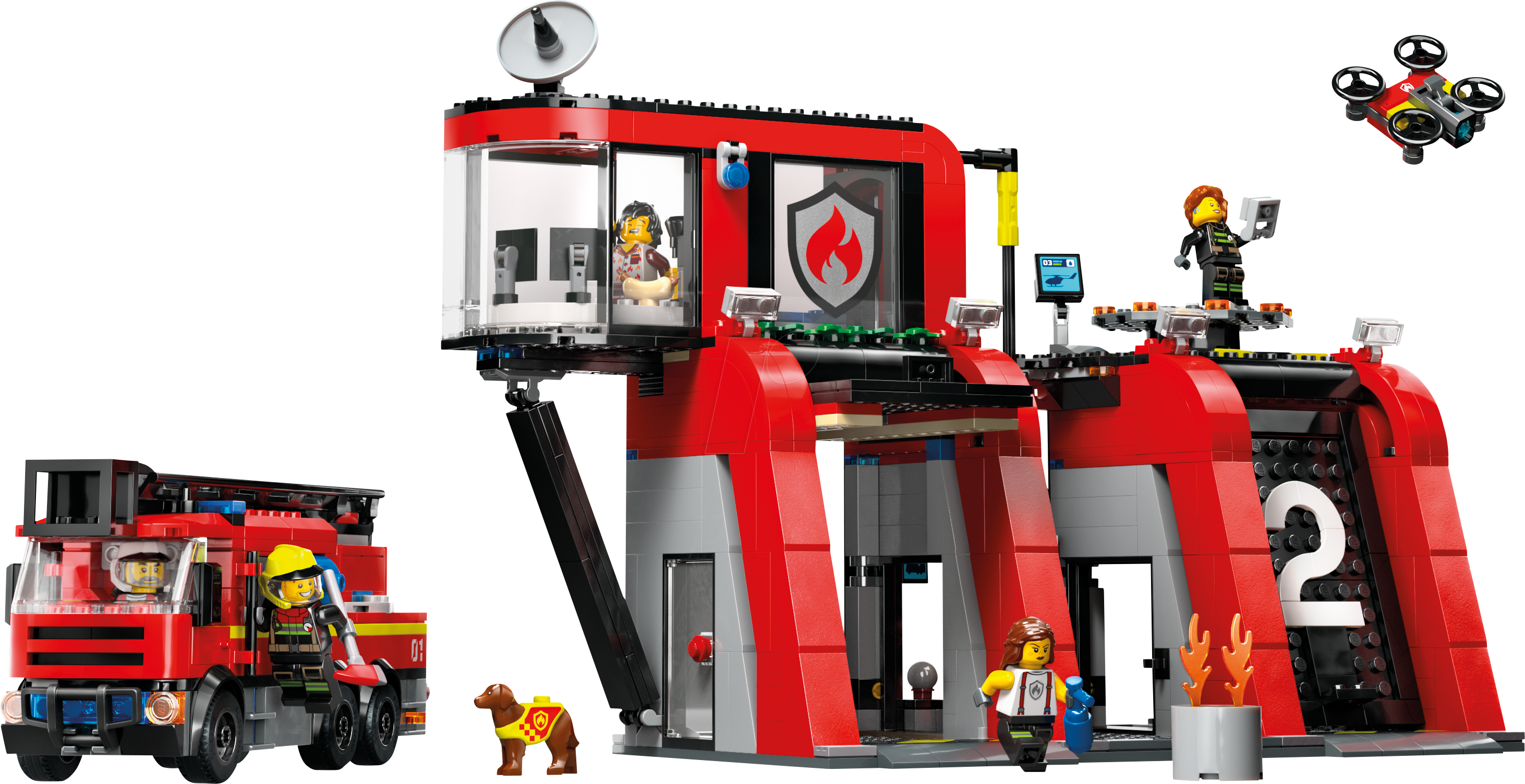 LEGO 60414 - LEGO® City Feuerwehrstation mit Drehleiterfahrzeug