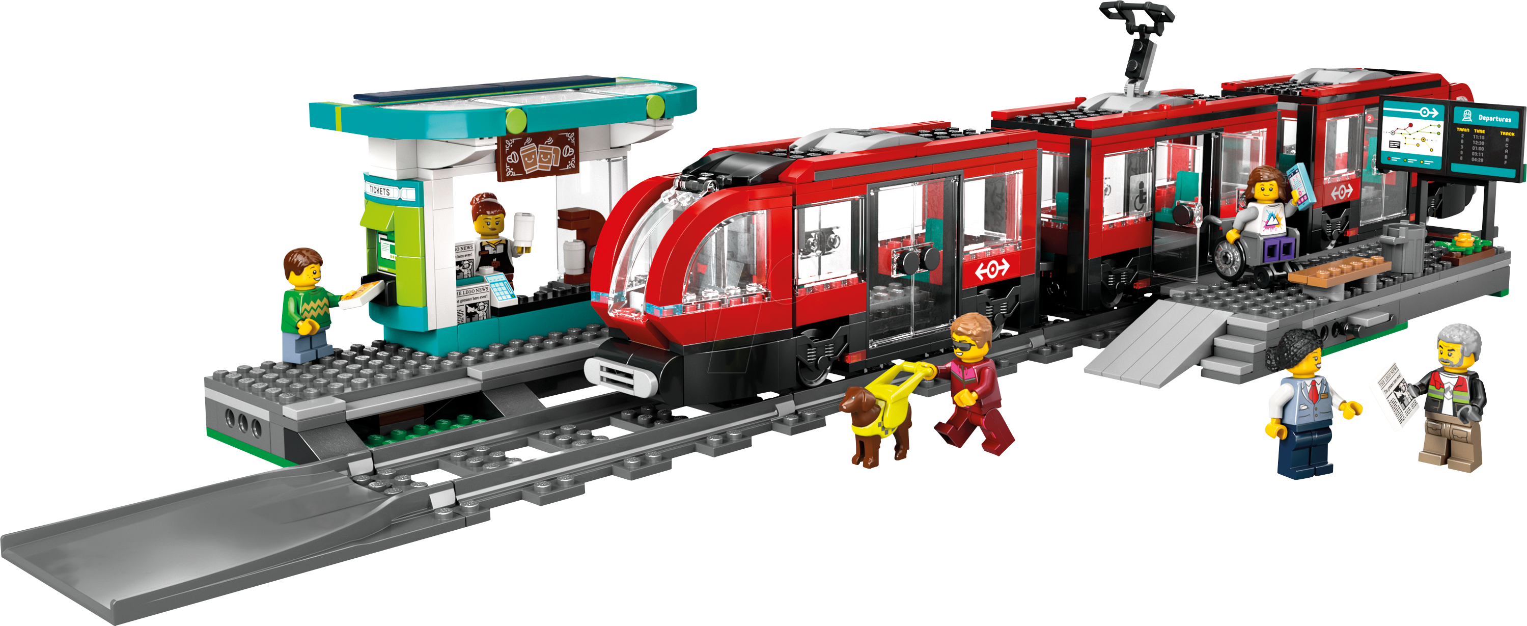 LEGO 60423 - LEGO City Straßenbahn mit Haltestelle