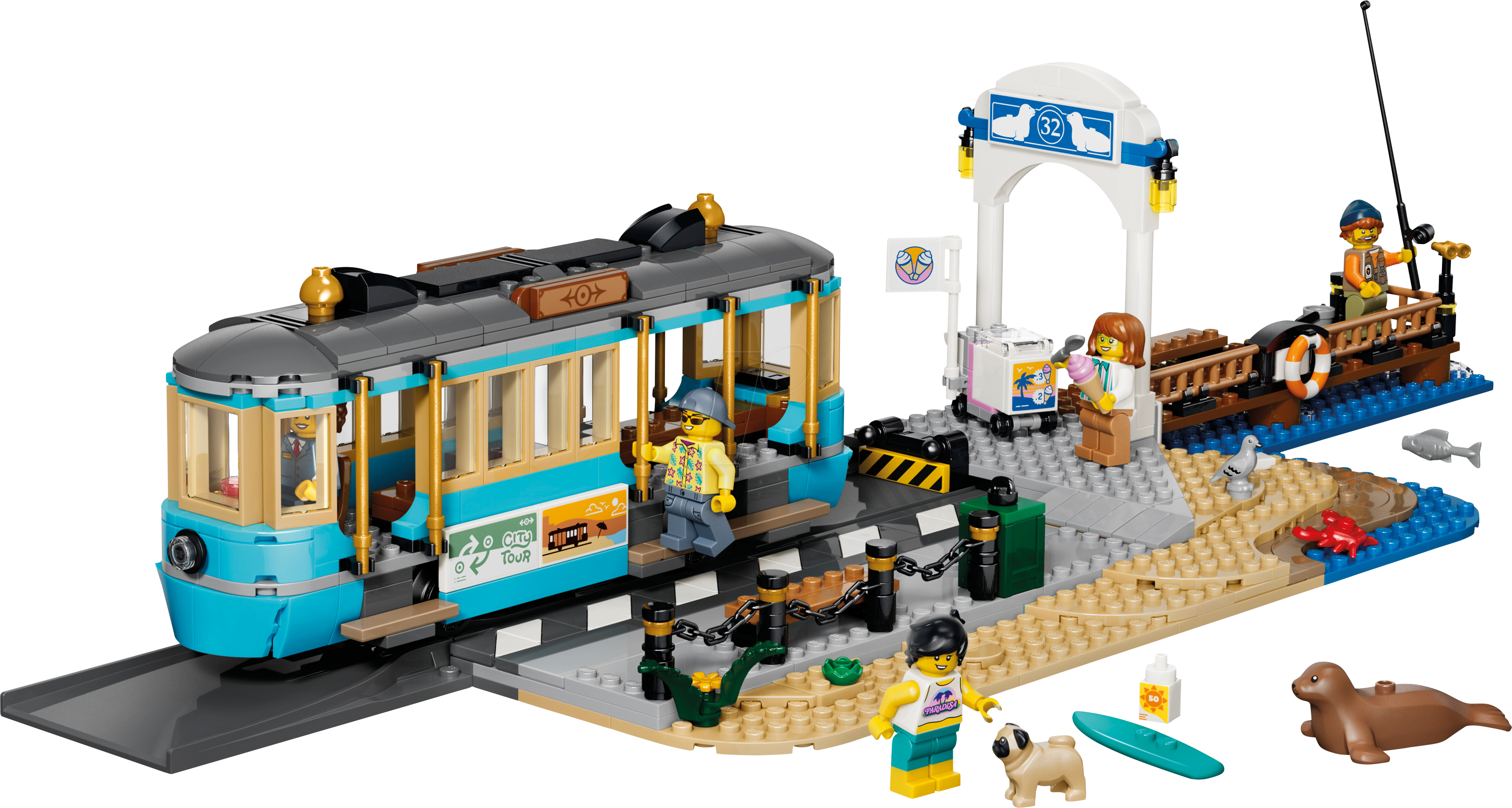 Image of LEGO 60506 - LEGO® City Trains - Klassische Strandstraßenbahn