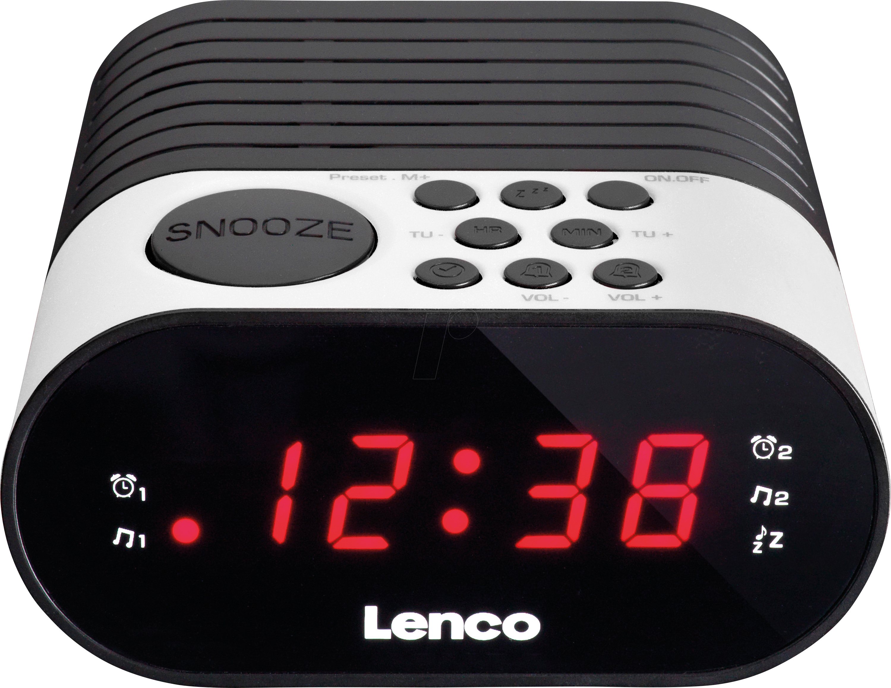 LENCO CR-07WH - UKW Radiowecker, LED-Display, weiß