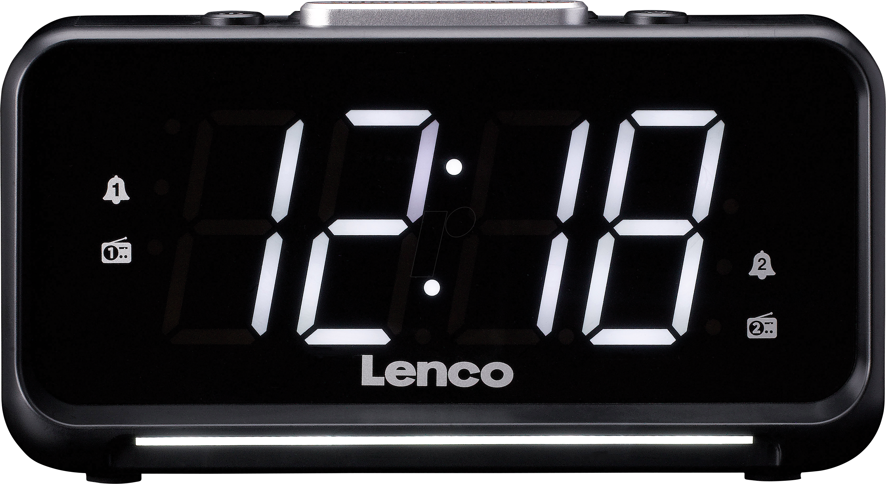 LENCO CR-28BK - UKW Radiowecker, LED-Display mit Nachtlicht