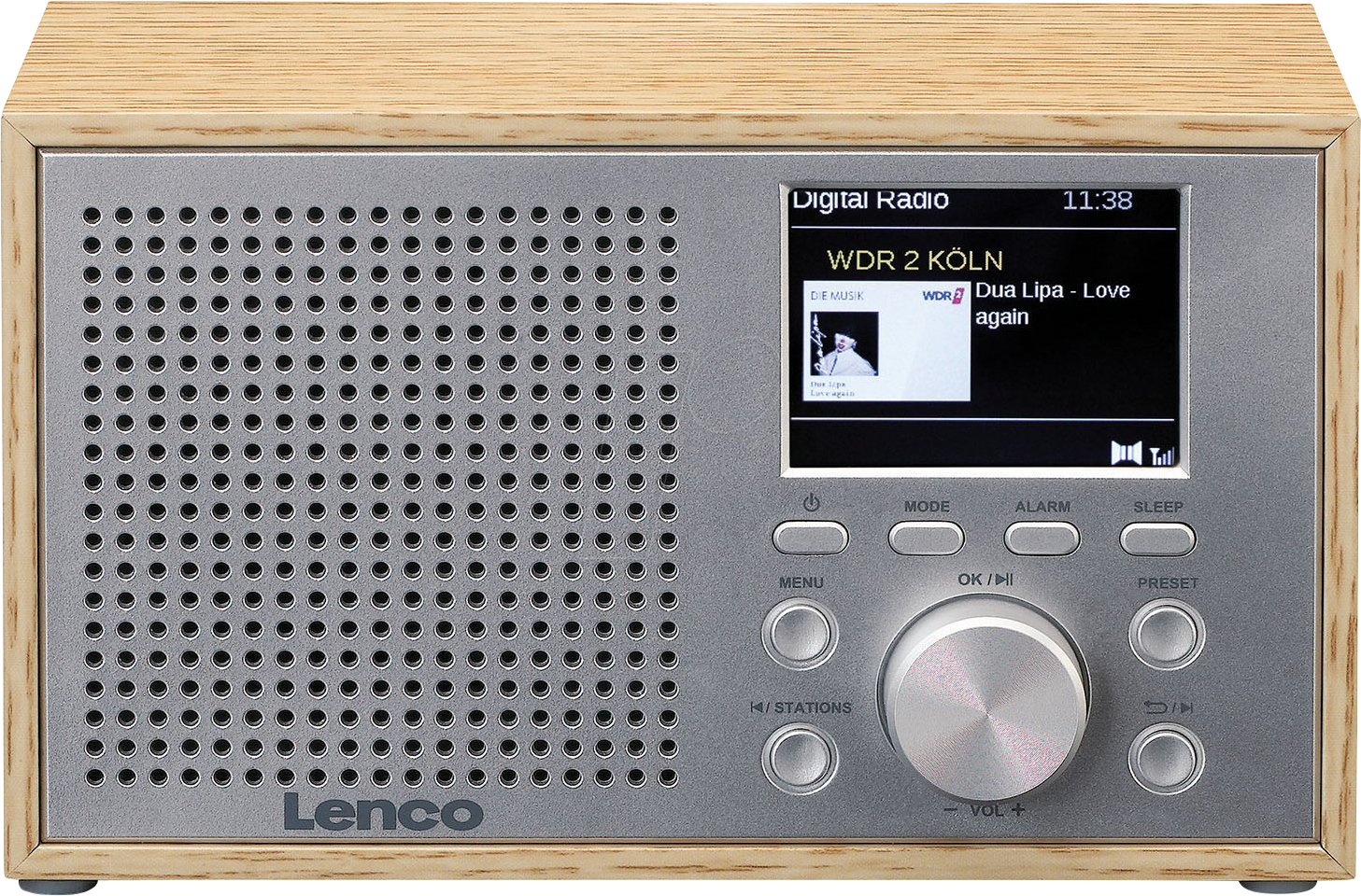 Lenco LENCO DAR-017 DAB+/FM Radio mit Bluetooth, Holz