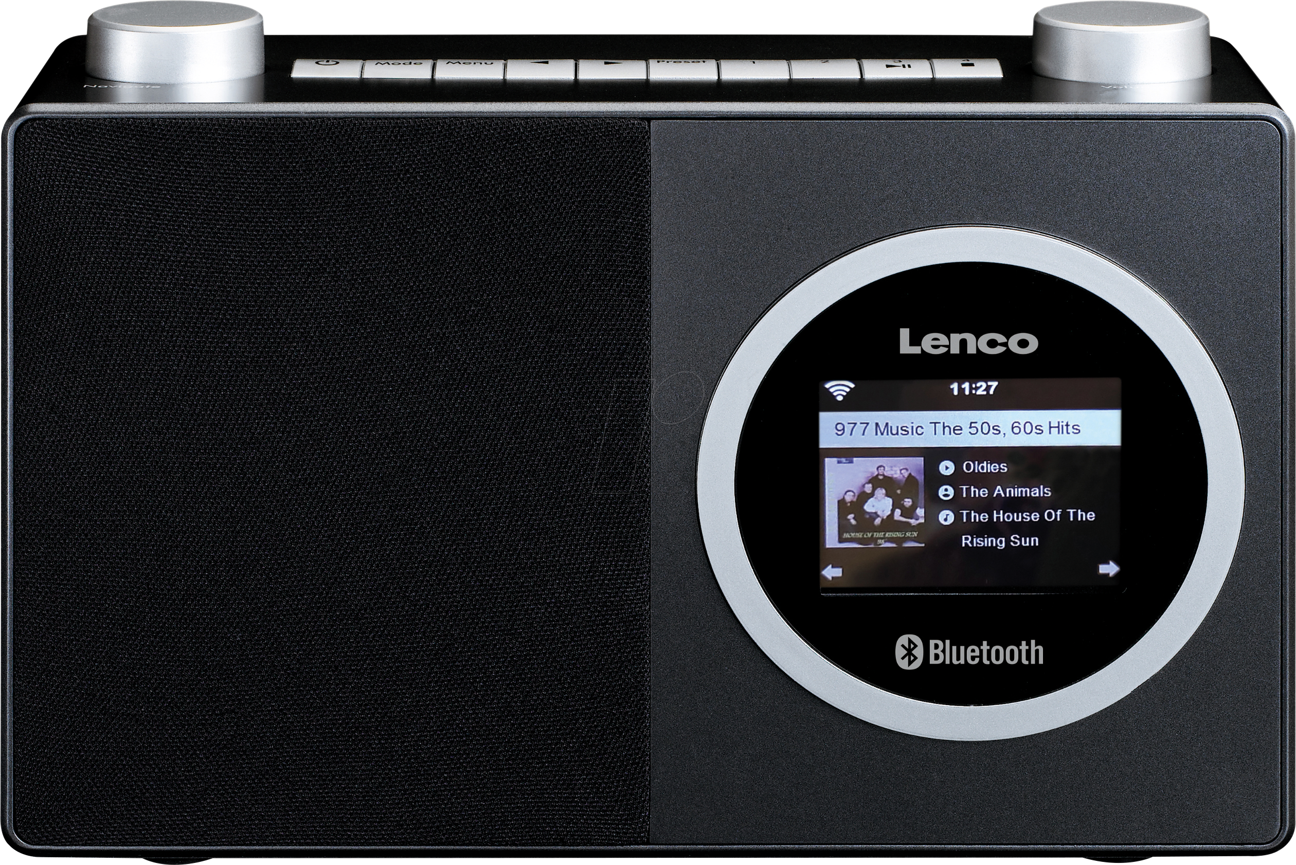 Lenco DIR-70BK - Internet radio with colour display and Bluetooth® - Black - Stereo - schwarz