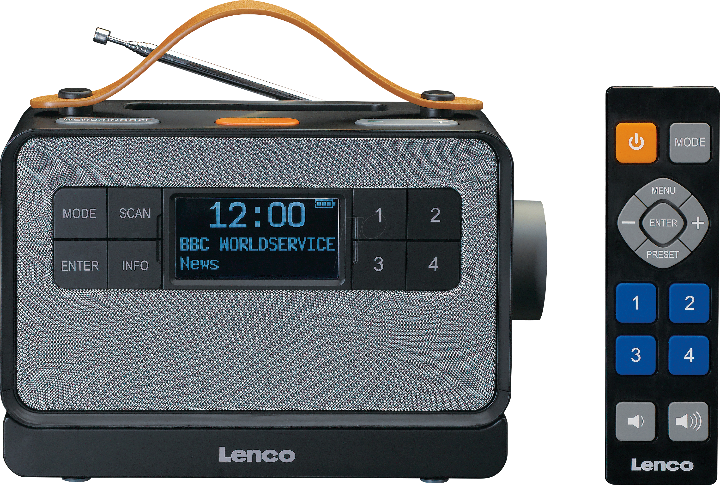Lenco PDR-065BK - Portable FM/DAB+ radio with big buttons and "Easy Mode" function - DAB+/FM - Stereo - schwarz
