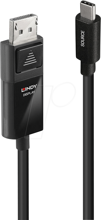 LINDY 43343 - Adapterkabel, USB-C > DP, 8K 60Hz, HDR, 3,0 m