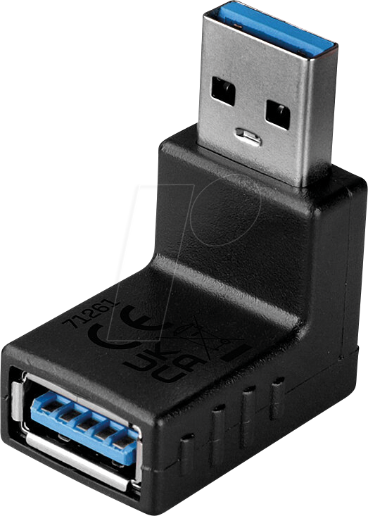 4002888712613 - USB 30 Adapter Typ A 90° nach oben - USB-Adapter - USB Type B zu USB Typ A