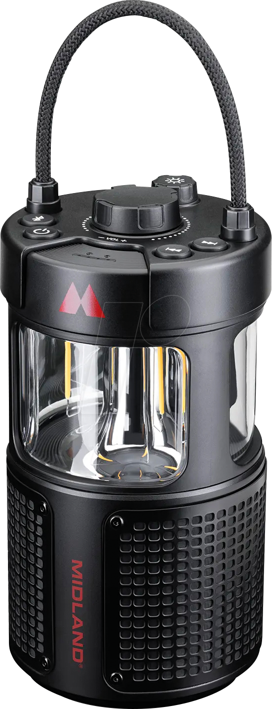 MIDLAND C1717 - Lautsprecher, Bluetooth, Campinglampe