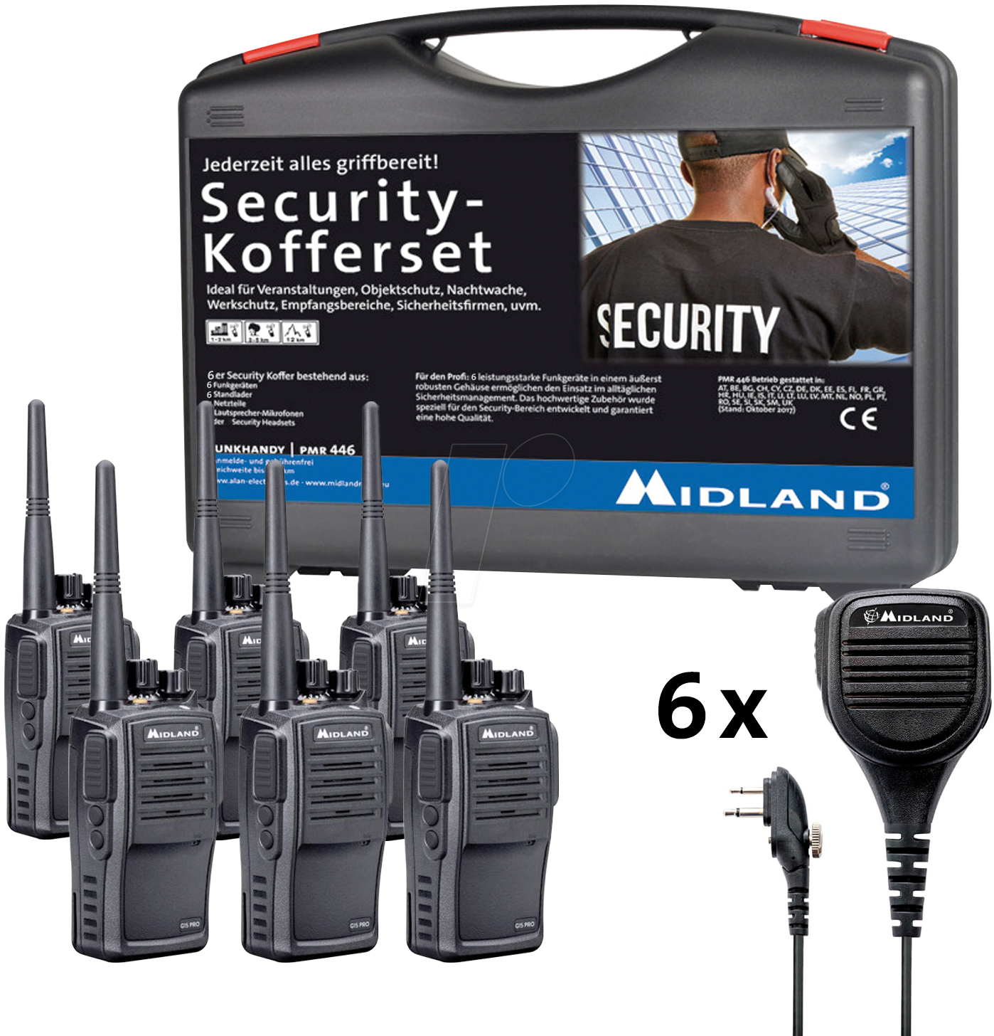 4032661112750 - G15 Pro PMR 6er Security inkl MA 25-M C1127S5 PMR-Handfunkgerät 6er Set