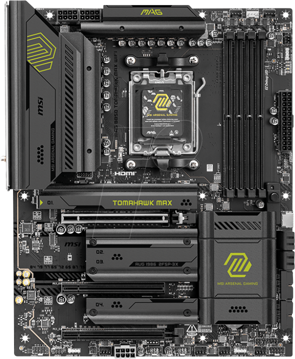 4711377290623 - MAG B850 TOMAHAWK MAX WIFI Mainboard - AMD B850 - AMD AM5 socket - DDR5 RAM - ATX