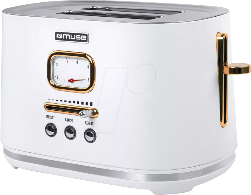 MUSE MS-130 W - MUSE Edelstahl-Toaster weiß MS-130 W