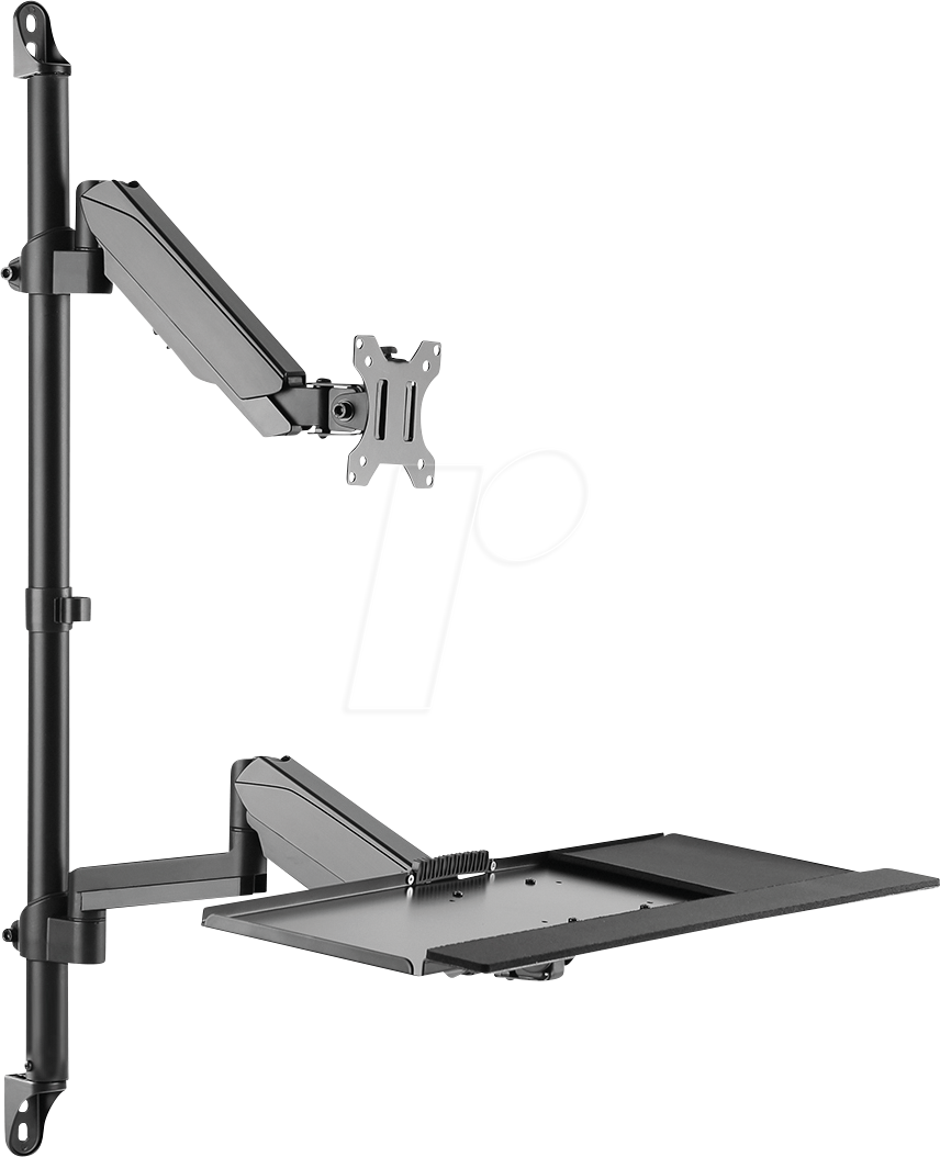 MYW HL64L - Arbeitsstation, Monitor- + Tastaturhalterung, Wandmontage