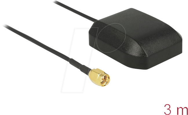 NAVILOCK 60555 - GNSS Antenne,  SMA Stecker, 3 m, outdoor