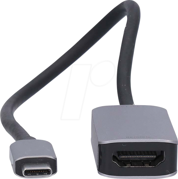 N CCGB64660BK02 - USB-C Adapter, USB 3.0, USB-C Stecker > HDMI Ausgang, 0.20m, sch