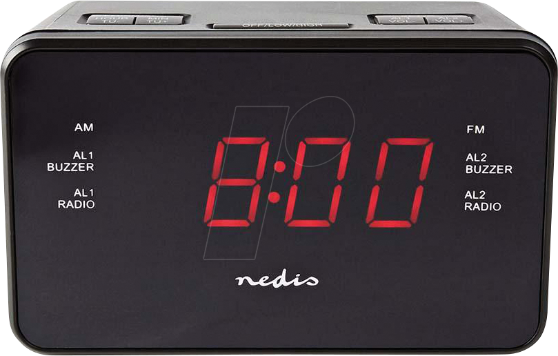 N CLAR002BK - Digital-Wecker-Radio, 1x 3,5 mm, Snooze, Sleep Timer, Schwarz