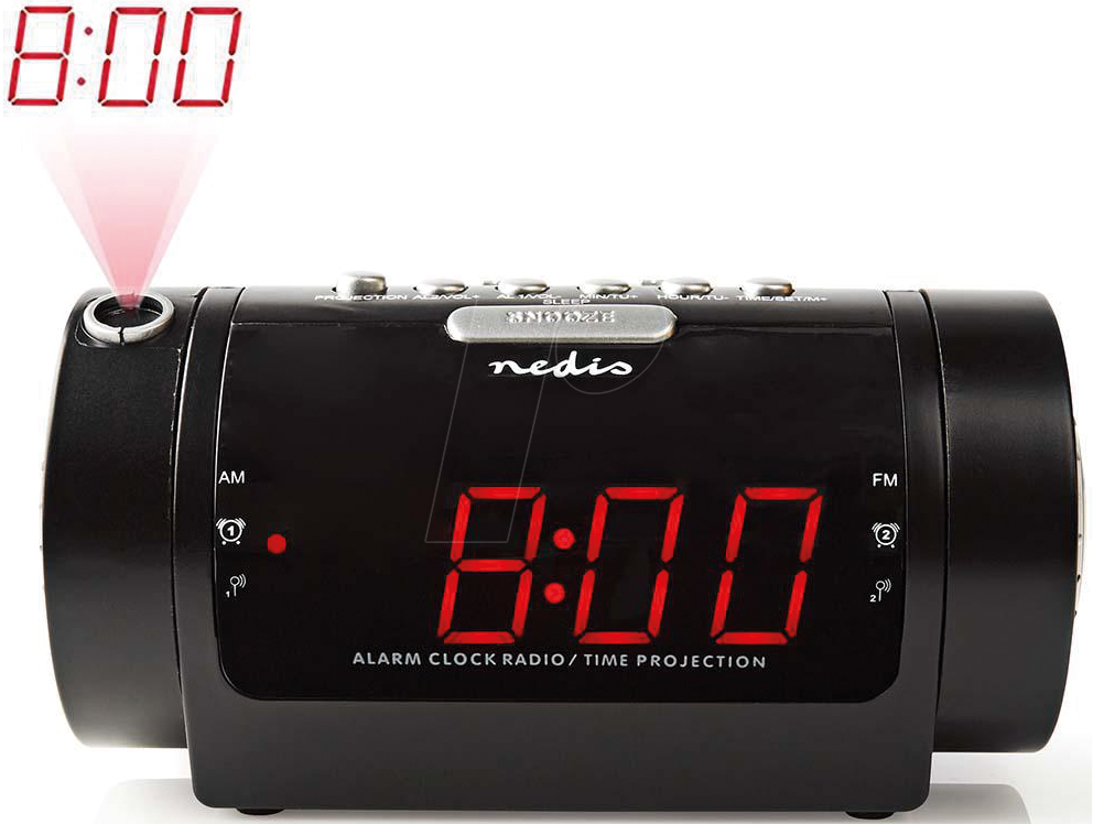 N CLAR005BK - Digital-Wecker-Radio, LED-Anzeige, Snooze, Sleep Timer, Schwarz