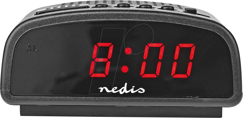 N CLDK008BK - Digital-Schreibtisch-Wecker, LED-Anzeige, Snooze, Schwarz