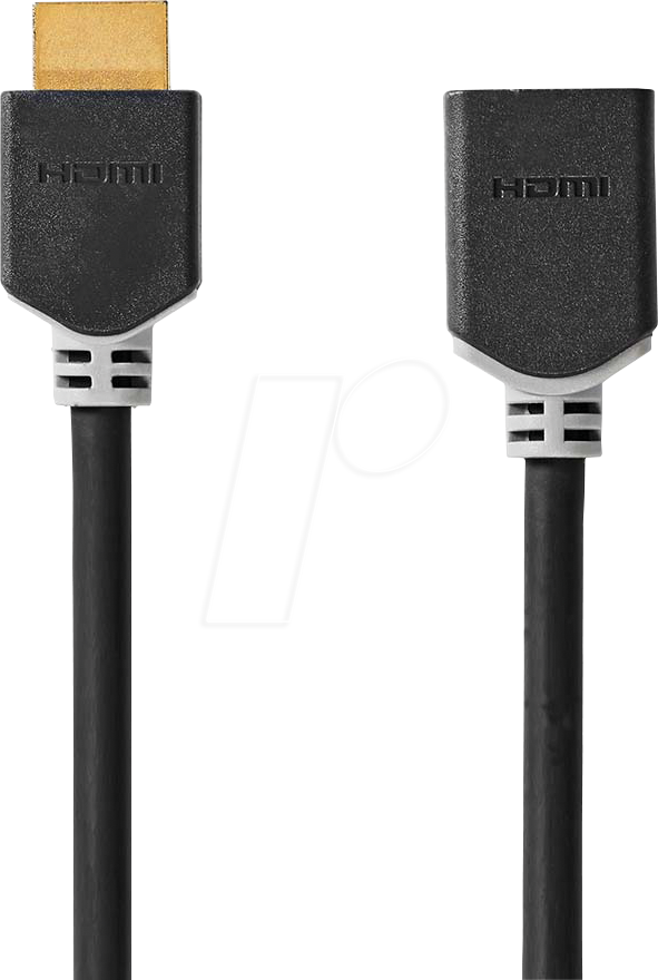 N CVBW34090AT20 - HDMI Stecker > HDMI Buchse, 4K@60Hz, Anthra, 2.00m