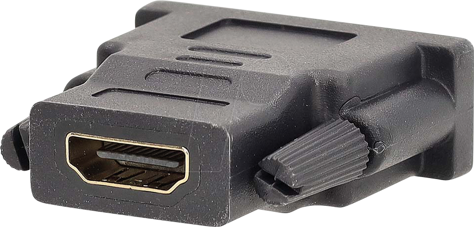 Nedis HDMI™ -Adapter | HDMI™ Buchse | DVI-D 24+1-Pin Stecker | Vergoldet | Gerade | PVC | Anthrazit | 1 Stück | Verpackung mit Sichtfenster