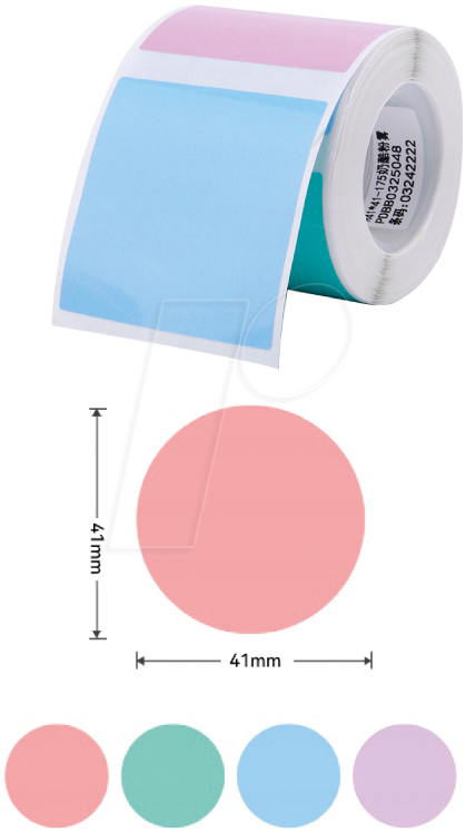 6975746636766 - Etikettenrolle für Etikettendrucker farbig sortiert 41 x 41 mm 1 x 175 Etiketten 6975746636766 175 Stück 6975746636766 - Etikettenrolle für Etikettendrucker farbig sortiert 41 x 41 mm 1 x 175 Etiketten 6975746636766 175 Stück
