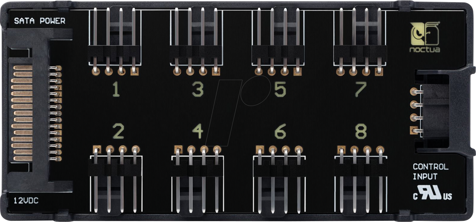 NO 201406 - NOCTUA NA-FH1 - 8 Port Hub für PWM Lüfter