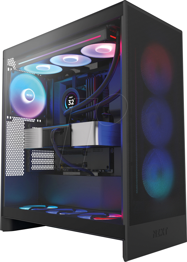 5056547205526 - NZXT H7 Flow RGB (2024) - All Black - Gehäuse - Miditower - Schwarz