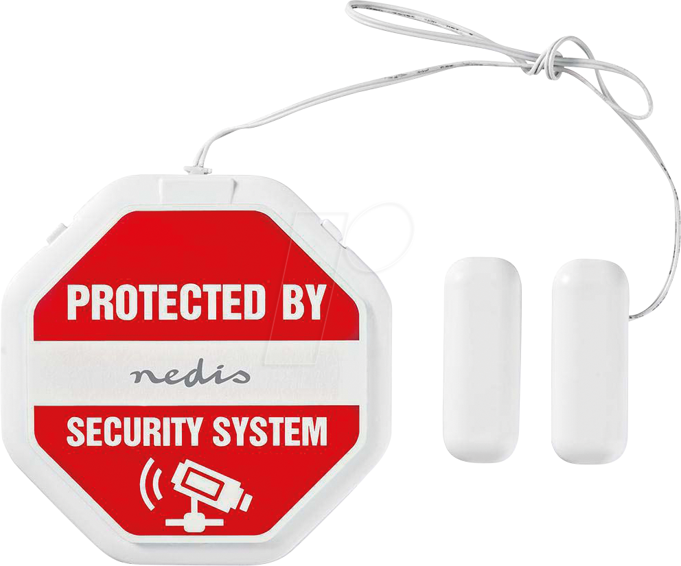 Nedis Doorstep Window Alarm - glass break sensor - white