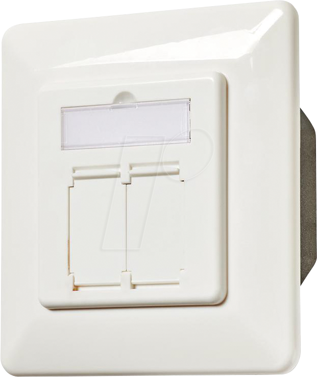 N CCGP89250IV - Unterputz, RJ45-Dose, 2-fach