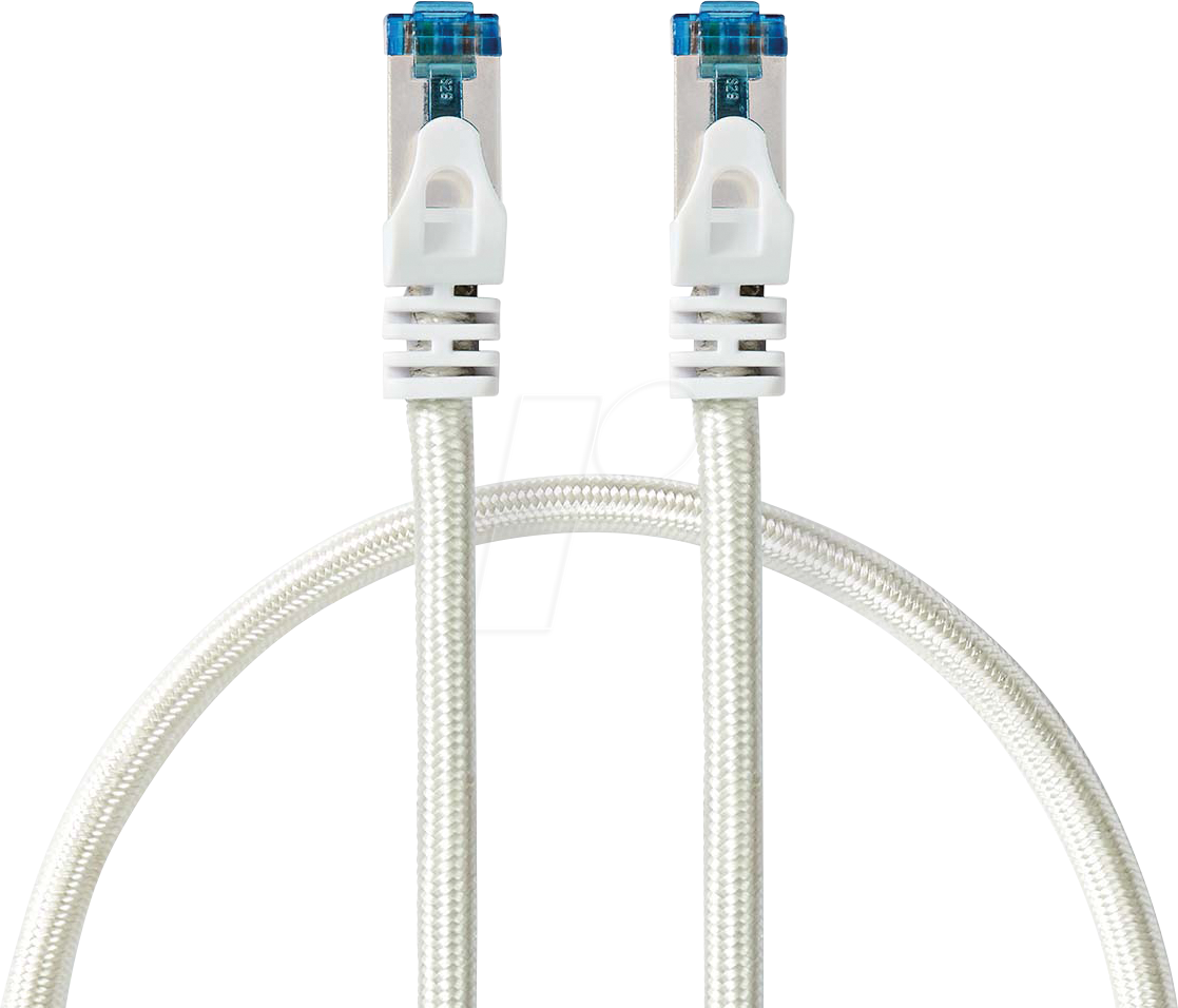 Nedis Cat 6a Kabel S/FTP | RJ45 Stecker | RJ45 Stecker | 0.50 m | Snagless | Rund | Geflochten / PVC | Silber | Verpackung mit Sichtfenster