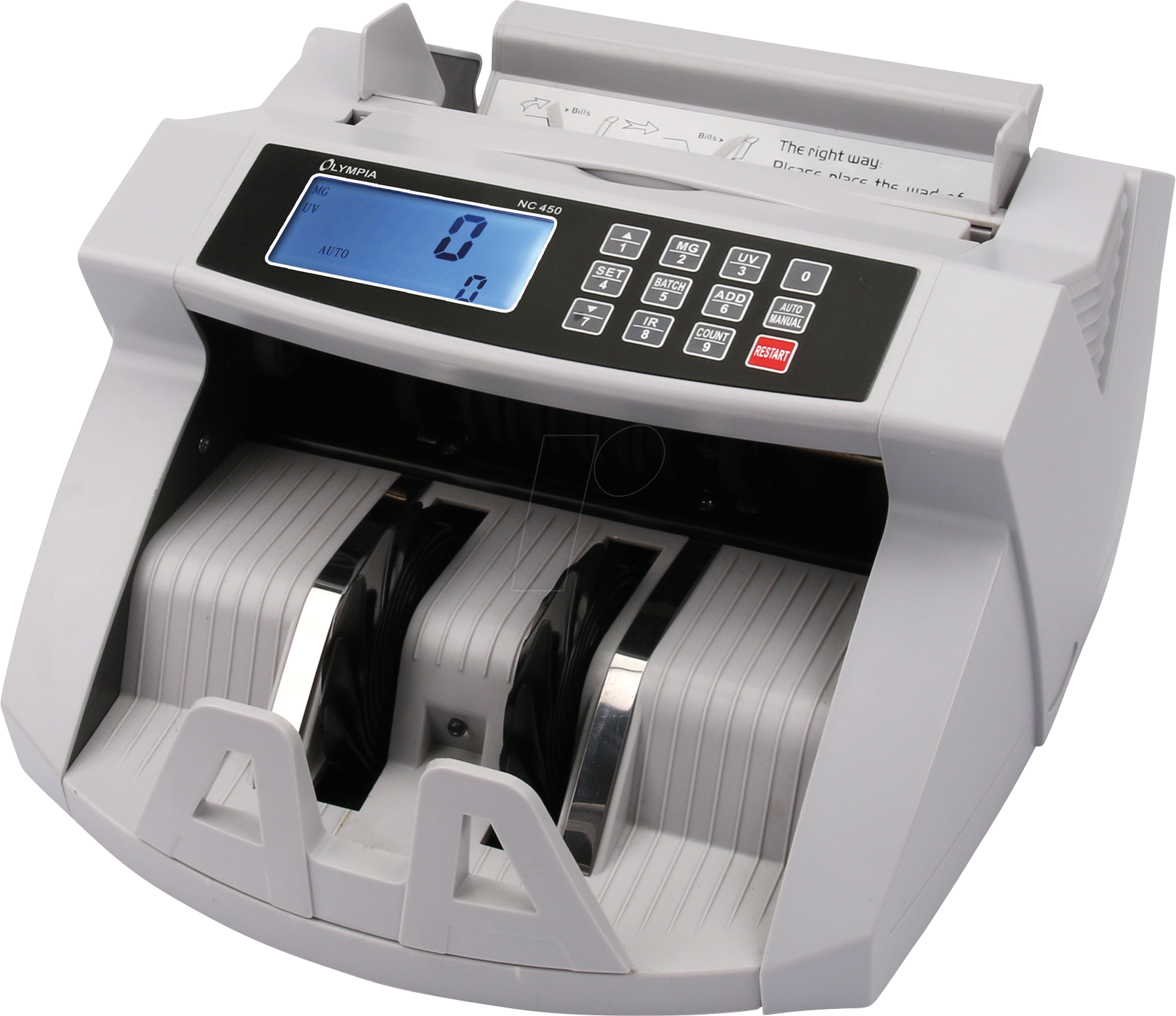 4030152950423 - OLYMPIA NC 450 Stückzähler Geldprüf und Geldzählgerät zählt sortierte Banknoten