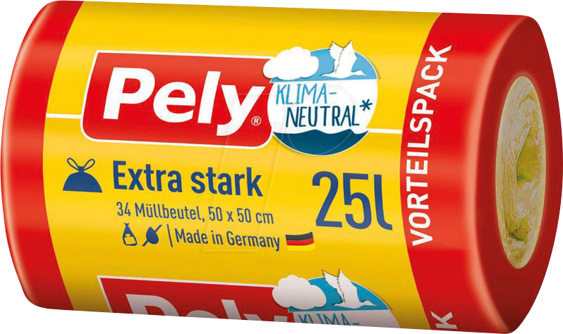4007519020051 - Müllbeutel 54030052 EXTRA STARK transparent 25 Liter mit Zugband 4007519020051 34 Stück