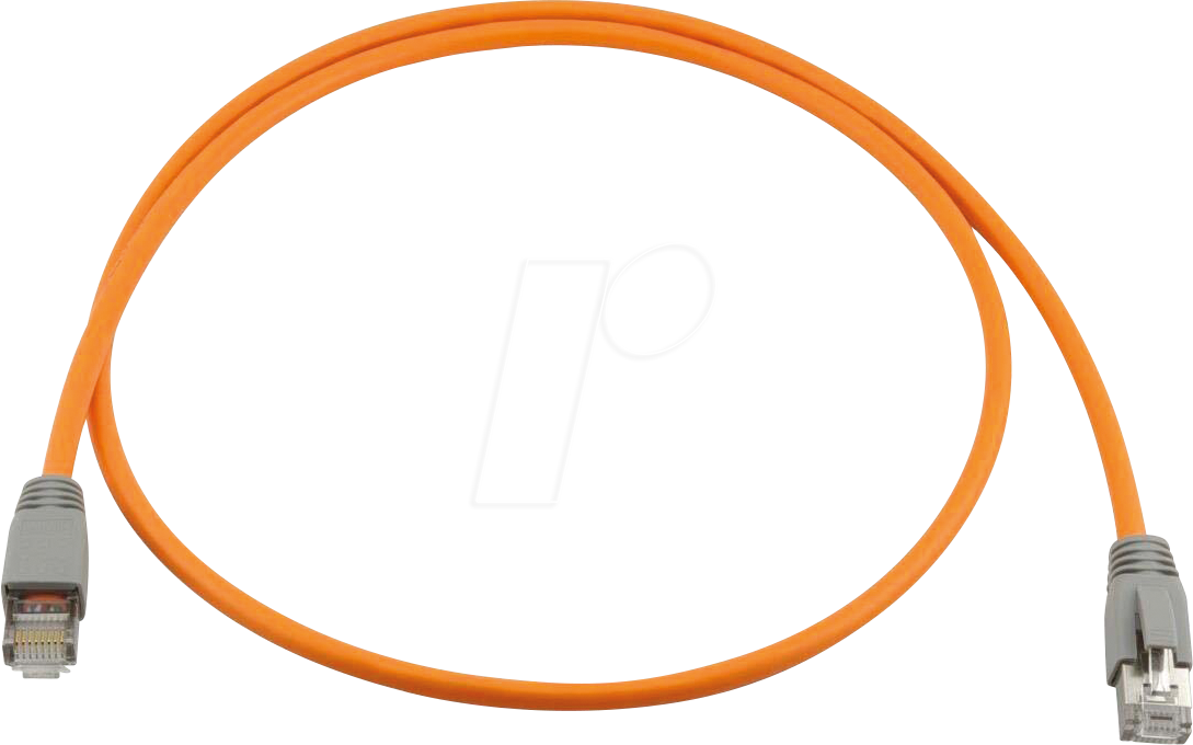 PKW I0SF1.0OR - Patchkabel, Cat.6a, S/FTP, PUR, 1 m, orange