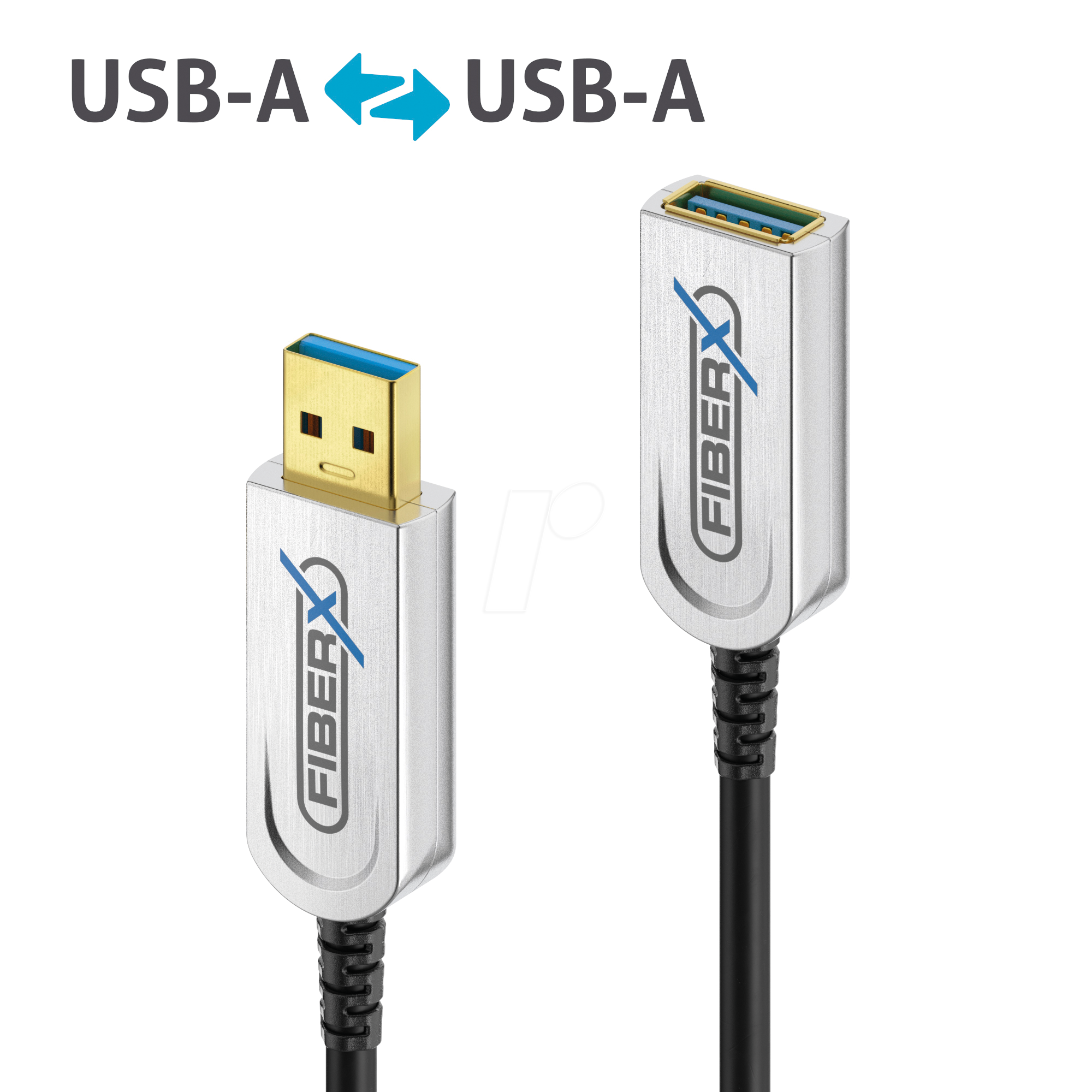 PURE FX-I550-015: Optical 3.1 FiberX, USB-A Connector to USB-A Socket, at reichelt