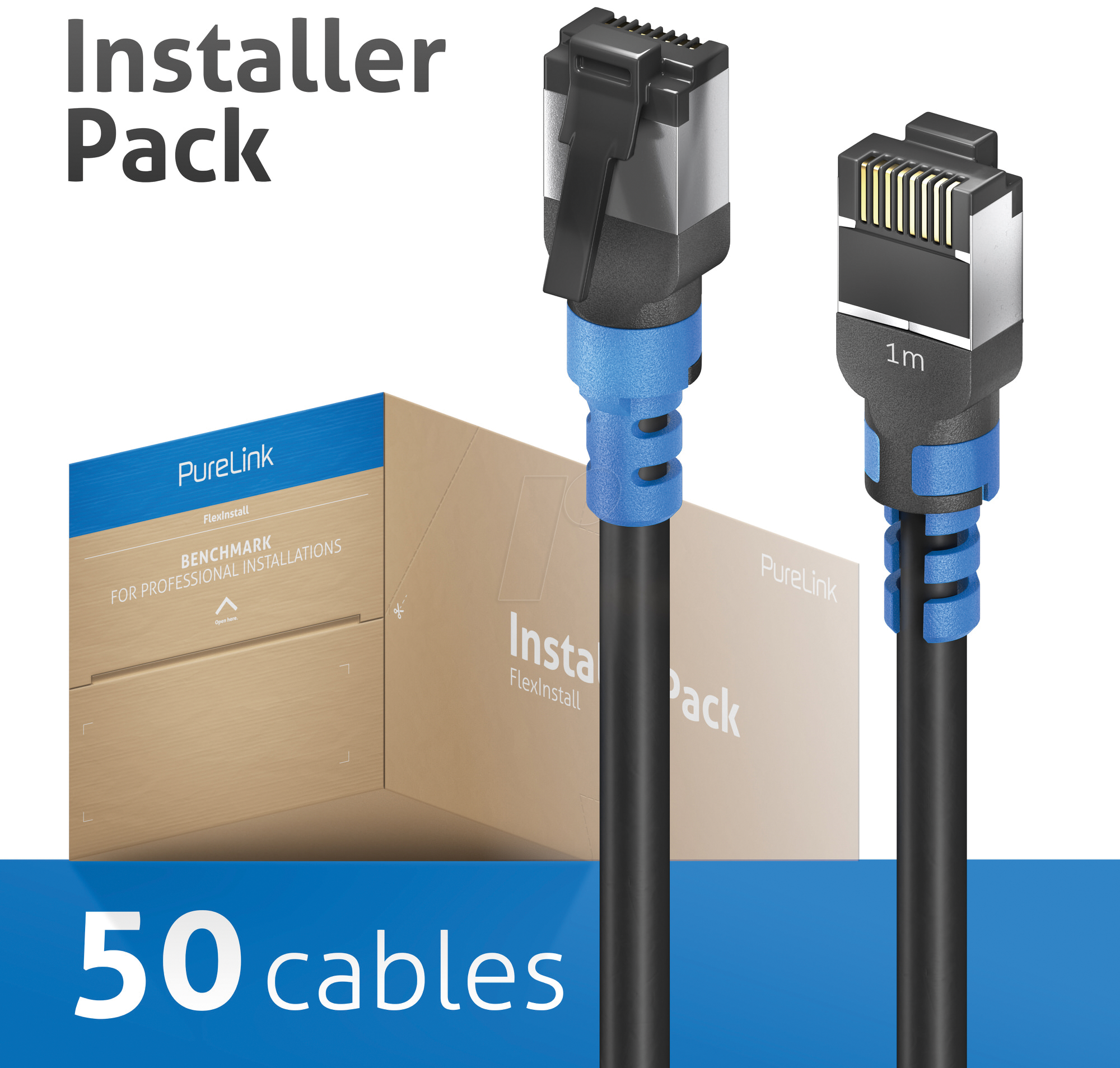 4251364744321 - PURE FIPC110010P - Patchkabel Cat6a S FTP schwarz 1 m 50 Stück 4251364744321 - PURE FIPC110010P - Patchkabel Cat6a S FTP schwarz 1 m 50 Stück