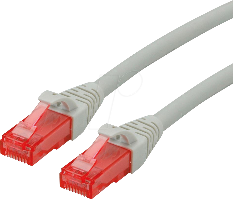 7611990167272 - Roline - Patch-Kabel - RJ-45 (m) bis RJ-45 (m) - 1 m - utp - cat 6 - halogenfrei geformt verseilt - Grau (21152501) (21152501)