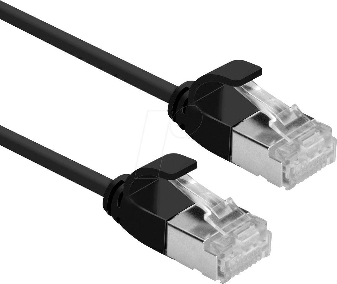 7630049622562 - 21153352 - Patchkabel Cat6a U FTP slim schwarz 05 m