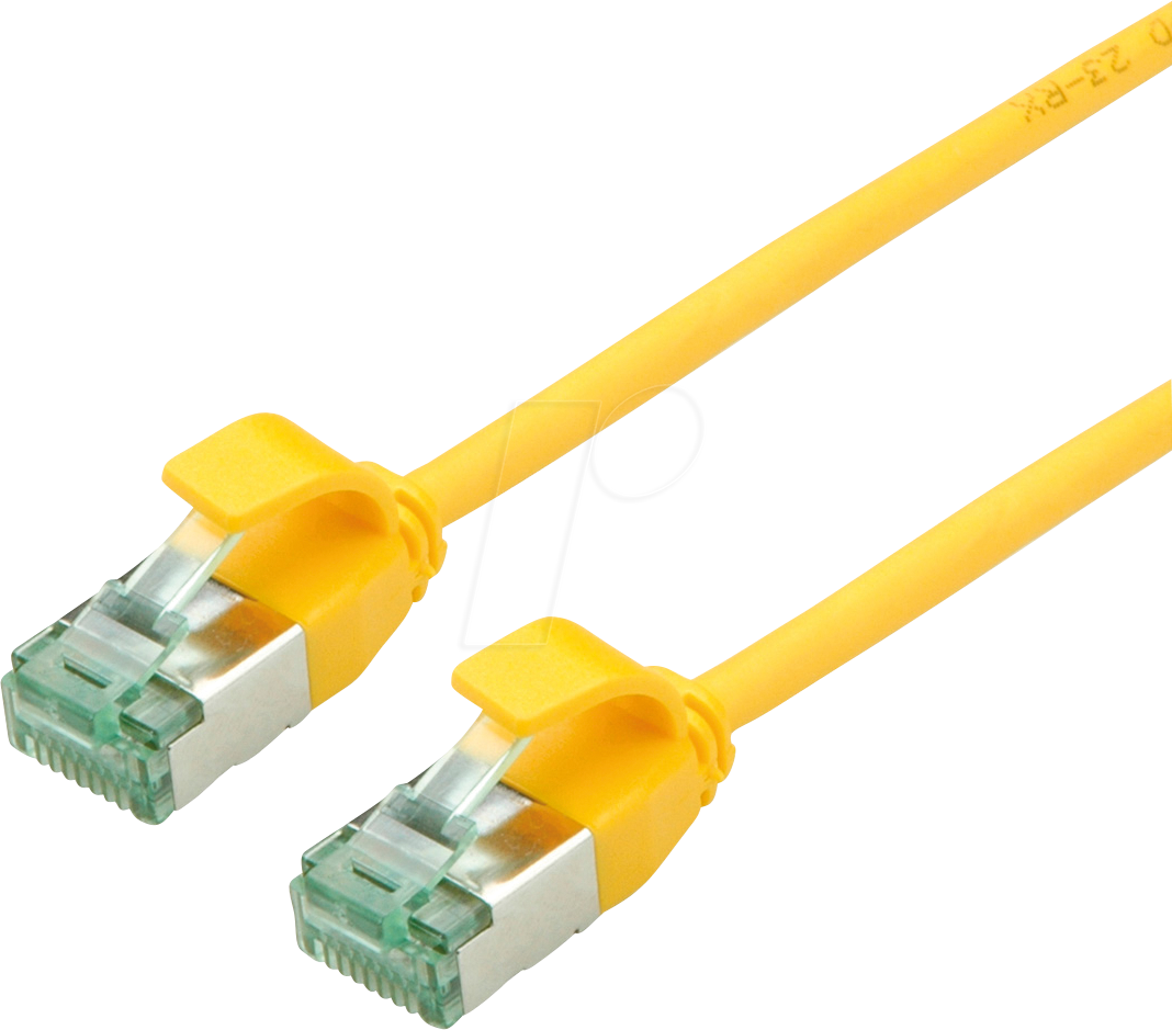 7630049630024 - ROLINE 21453323 - Patchkabel Cat6a (Class EA) U FTP Slim gelb 1 m 7630049630024 - ROLINE 21453323 - Patchkabel Cat6a (Class EA) U FTP Slim gelb 1 m