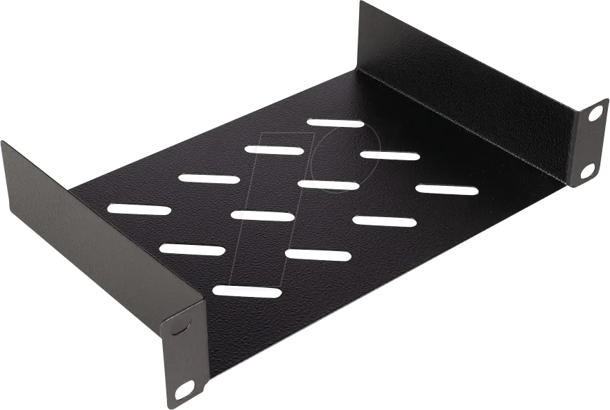 ROLINE 26210029 - 10'' Fachboden, 1 HE Tiefe 150mm, schwarz