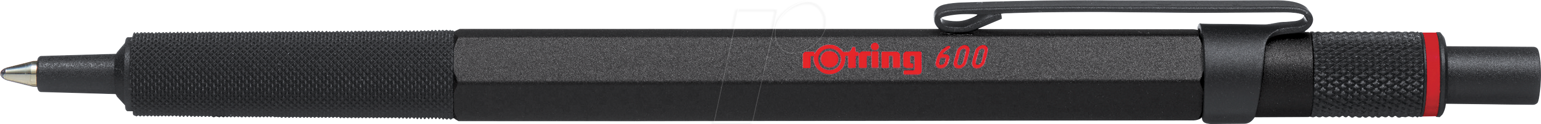 Rotring rOtring 600 Kugelschreiber | mittlere Spitze | Schwarze Tinte | schwarzer Schaft | nachfüllbar