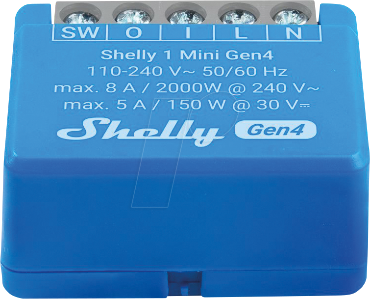 SHELLY Shelly 1 Mini Gen4, 1-Kanal, BT Matter Zigbee WLAN, max. 8 A ...