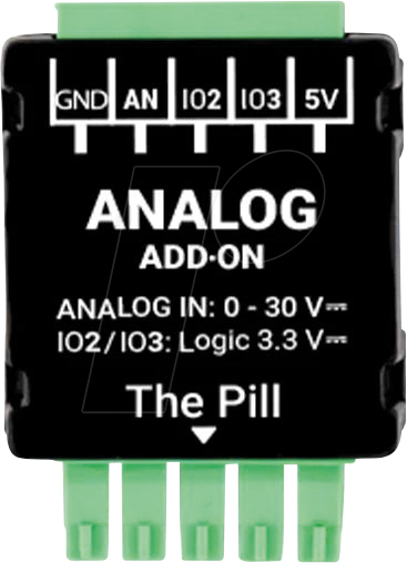 3800238073596 - A0-30VAO - Shelly Analog 0-30 V Add-on für The Pill