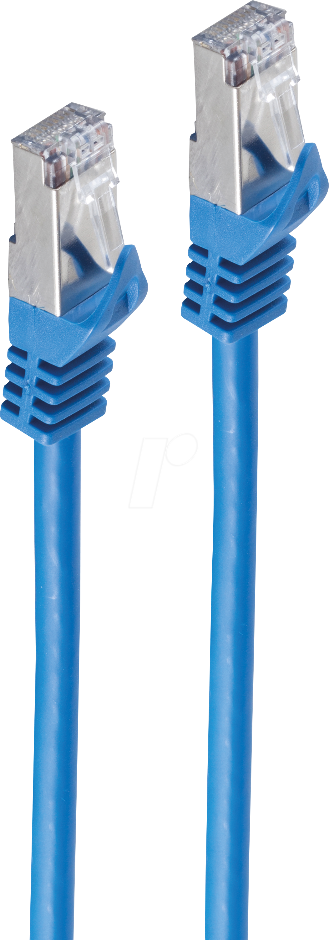 SHVP 75511-0,5B - 0,5m Patchkabel - Cat.7-Rohkabel blau