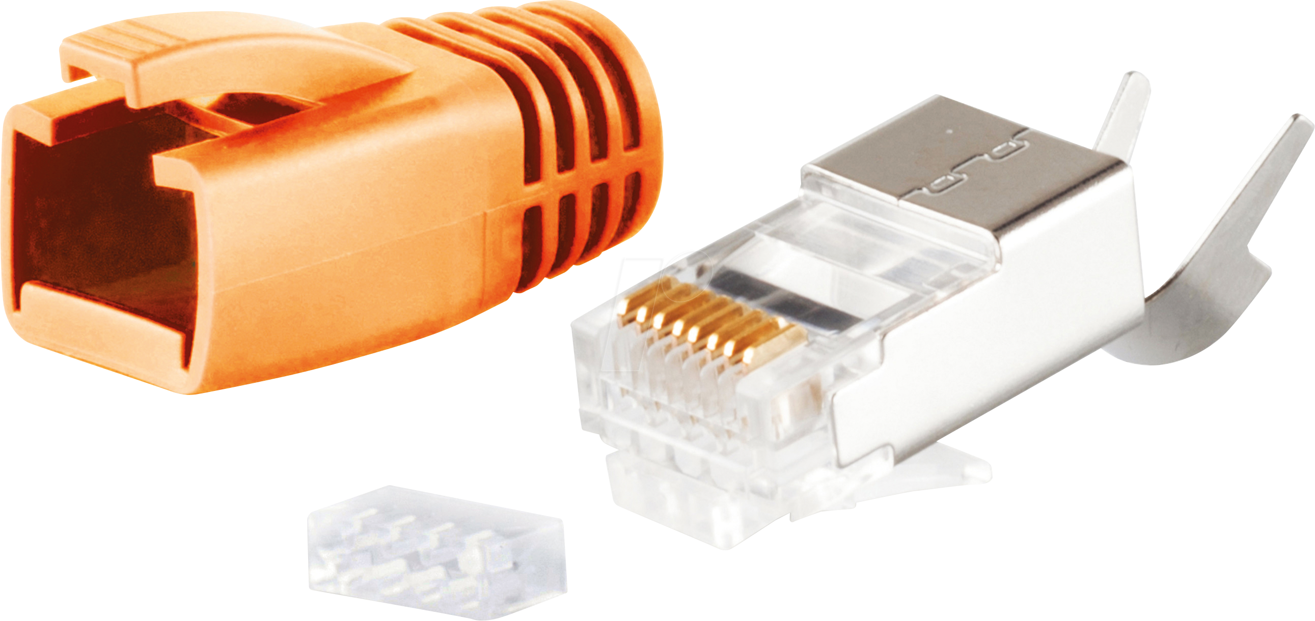 SHVP BS72067-O: Set di connettori RJ45, AWG 23, arancione da reichelt  elektronik