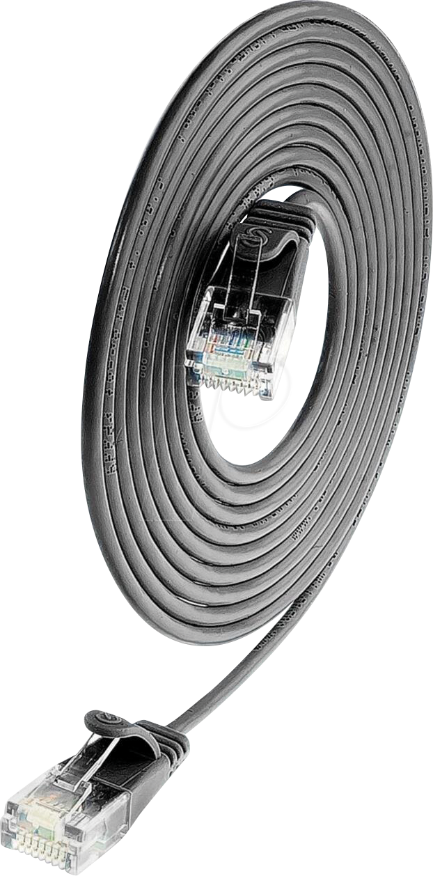 SLIM LUU0.1BK - Patchkabel, Cat.6a, U/UTP, SLIM, 0,1 m, schwarz