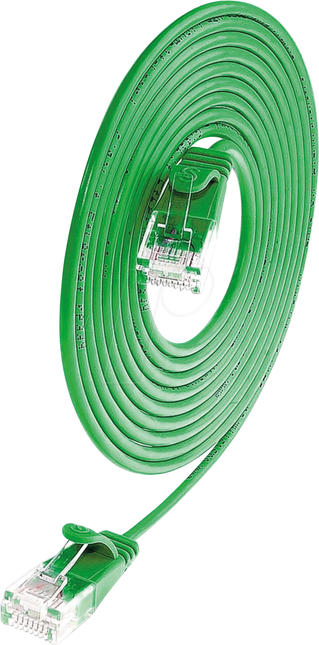 SLIM LUU0.1GN - Patchkabel, Cat.6a, U/UTP, SLIM, 0,1 m, grün