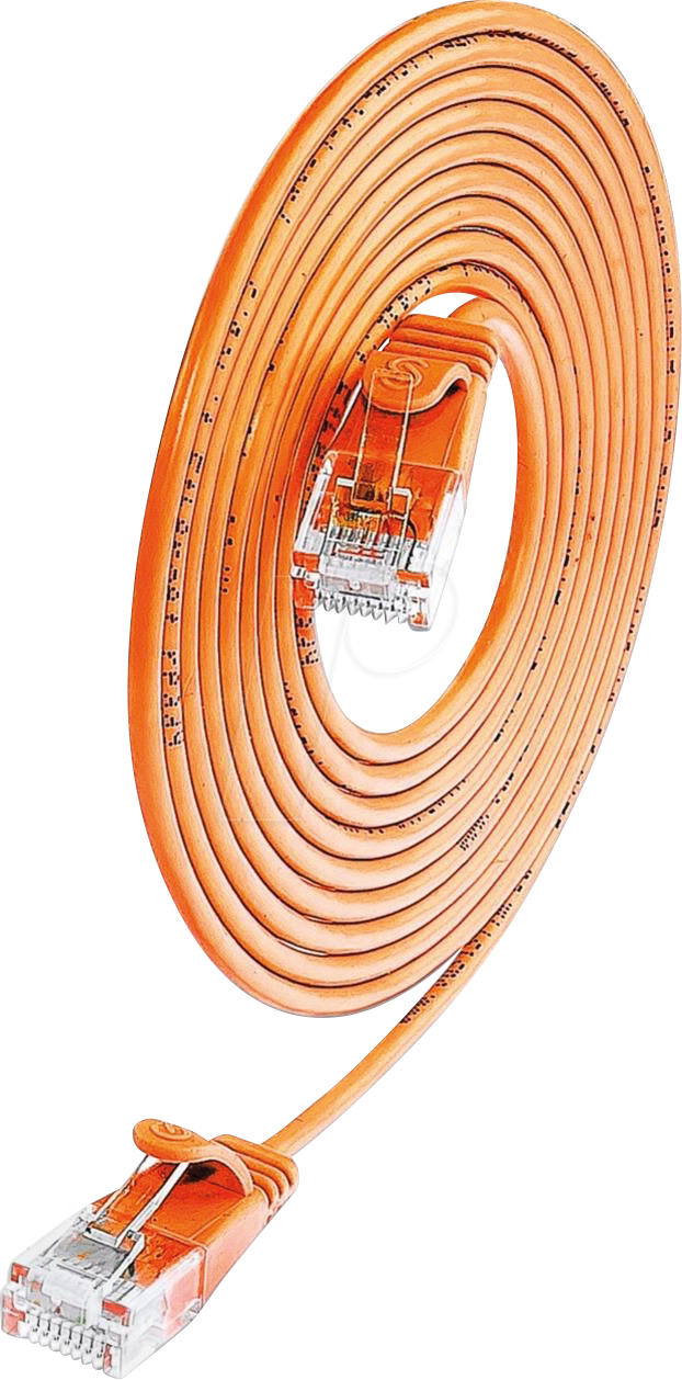 SLIM LUU0.1OR - Patchkabel, Cat.6a, U/UTP, SLIM, 0,1 m, orange