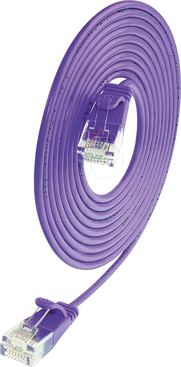 SLIM LUU0.1VT - Patchkabel, Cat.6a, U/UTP, SLIM, 0,1 m, violett