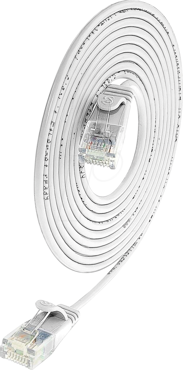 SLIM LUU0.1WT - Patchkabel, Cat.6a, U/UTP, SLIM, 0,1 m, weiß