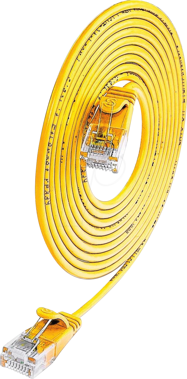 SLIM LUU0.1YE - Patchkabel, Cat.6a, U/UTP, SLIM, 0,1 m, gelb